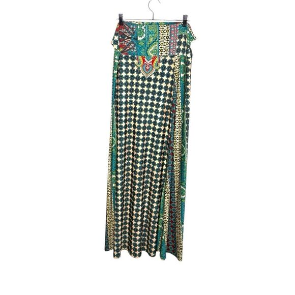 MOA COLLECTION PLUS SIZE PRINTED HIGH WAISTED A-LINE MAXI SKIRT 3Xl - Picture 5 of 5
